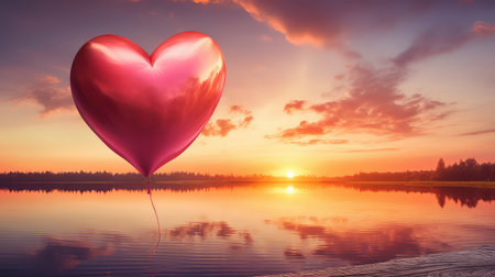 affection romantic heart backgroundの素材