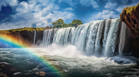 color water rainbow backgroundの素材