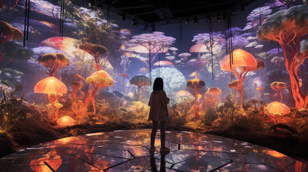 innovation bright futuristic backgroundの素材