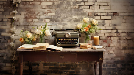 retro vintage table backgroundの素材