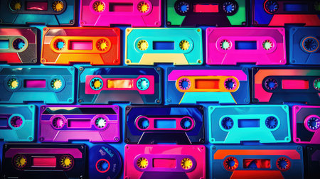 colorful bright retro backgroundの素材