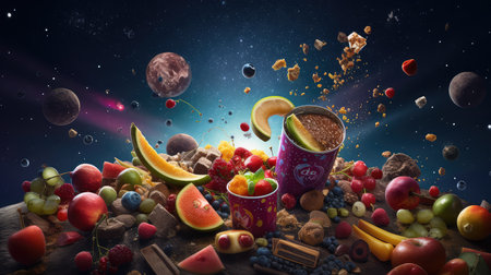 nasa space food backgroundの素材