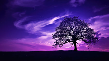 moon night purple backgroundの素材