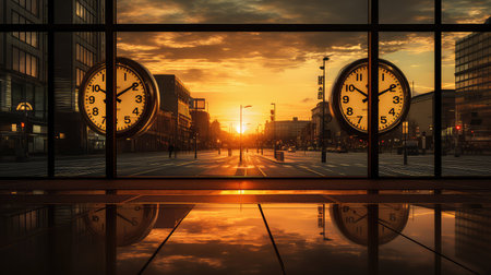 cityscape sunset urban backgroundの素材