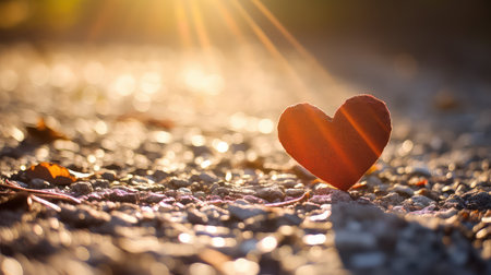 red day heart backgroundの素材