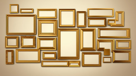 elegant frame gold backgroundの素材