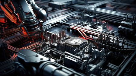 transformation technology innovation backgroundの素材