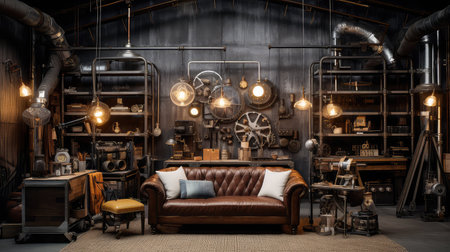 space room industrial backgroundの素材