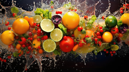 colorful abstract food backgroundの素材