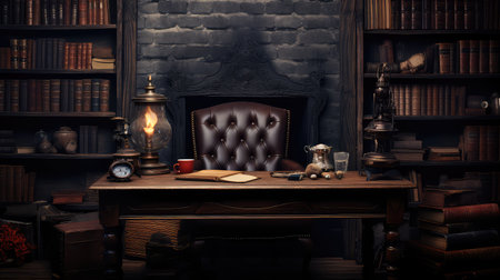 work office table backgroundの素材