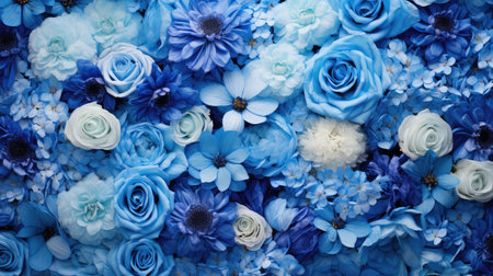 floral blue flower backgroundの素材