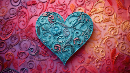 valentine decoration heart backgroundの素材