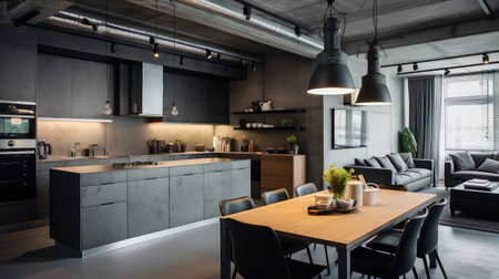 minimalist apartment interior backgroundの素材