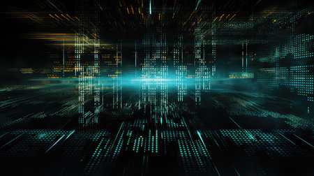virtual cyberspace tech backgroundの素材