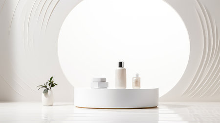 beauty cosmetic podium backgroundの素材