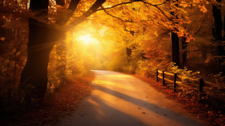 golden yellow autumn backgroundの素材
