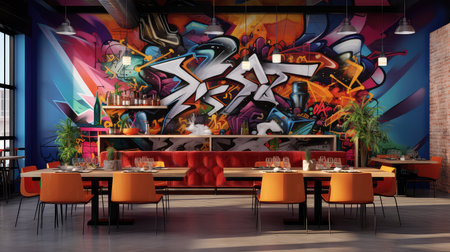 cuisine display restaurant backgroundの素材