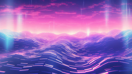 abstract wave futuristic backgroundの素材