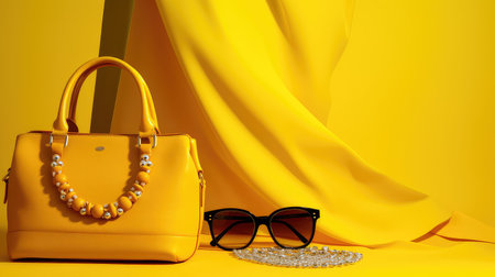 vibrant trendy yellow backgroundの素材