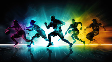 vibrant abstract sport backgroundの素材