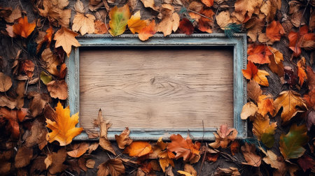 colors frame autumn backgroundの素材