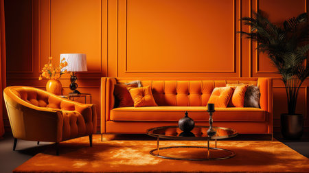 chic luxury orange backgroundの素材
