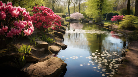 bloom garden spring backgroundの素材