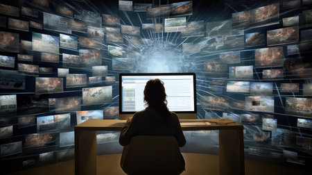 data information internet backgroundの素材