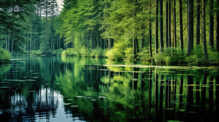 nature forest green backgroundの素材