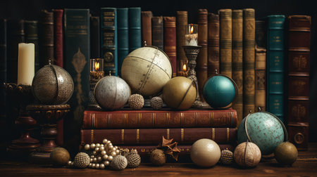 festive ball ornament backgroundの素材