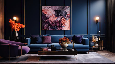 black interior dark backgroundの素材