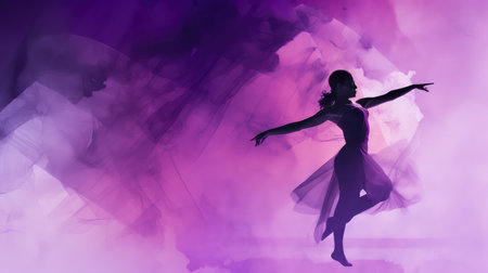 brush art purple backgroundの素材