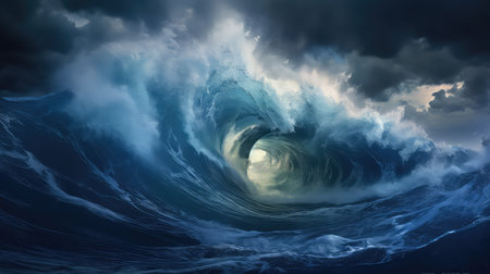 blue splash ocean backgroundの素材