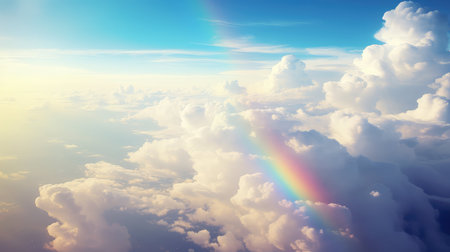 nature cloud rainbow backgroundの素材
