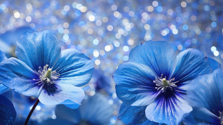 vibrant blue glitter backgroundの素材