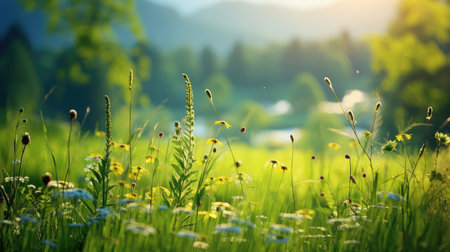 foliage green spring backgroundの素材