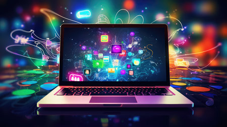 search online internet backgroundの素材