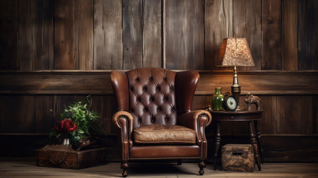 cozy wood room backgroundの素材