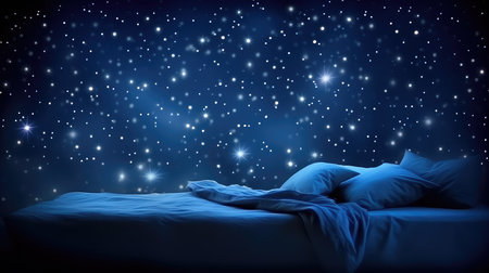 night glow stars backgroundの素材