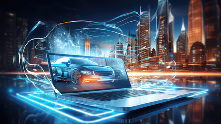 technology computer futuristic backgroundの素材