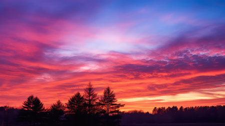 orange sunset sky backgroundの素材