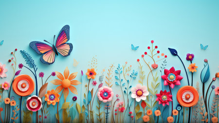 fresh design spring backgroundの素材