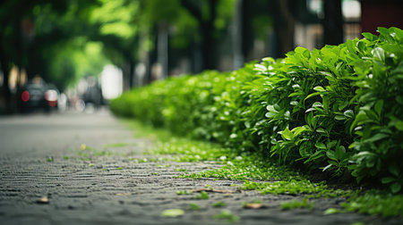 nature green road backgroundの素材