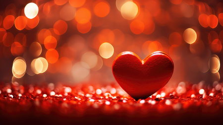 romance red heart backgroundの素材