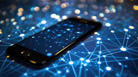 connectivity network internet backgroundの素材