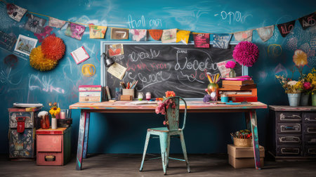 computer workplace table backgroundの素材