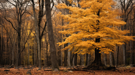 leaves forest autumn backgroundの素材