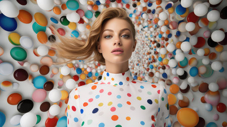 seamless white dots backgroundの素材