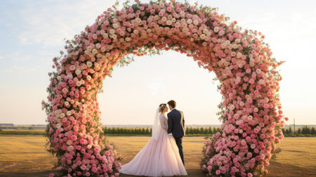 love wedding roses backgroundの素材