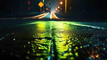 urban neon road backgroundの素材